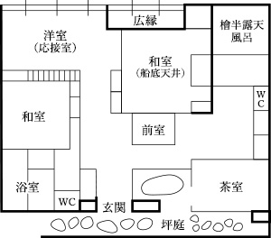 東園客室 東 間取り