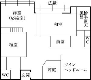 東園客室 昴 間取り