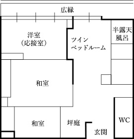 東園客室 若草 間取り